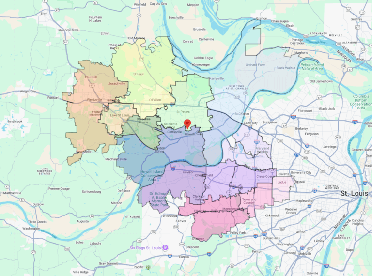Service coverage map